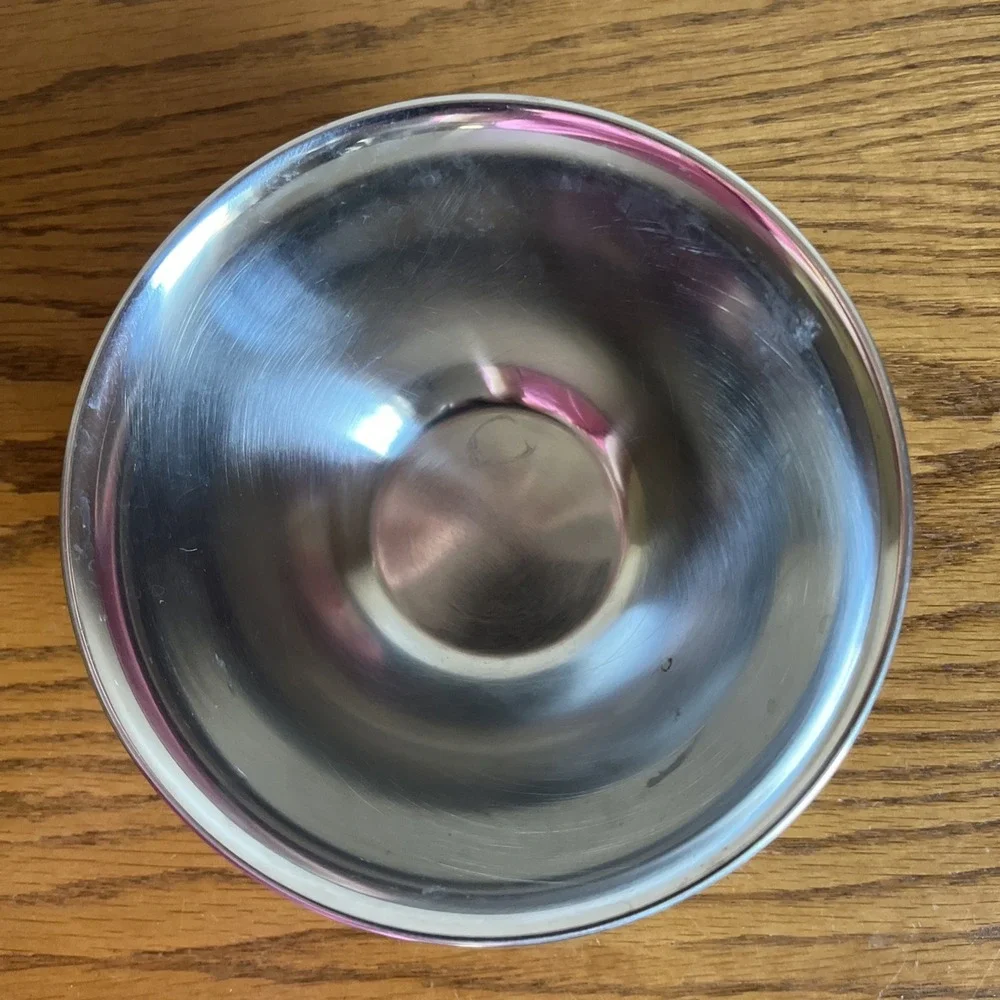 Vintage Oneida 18/8 Stainless Steel Gravy Bowl 5.75in‎ With Attached Drip Plate
